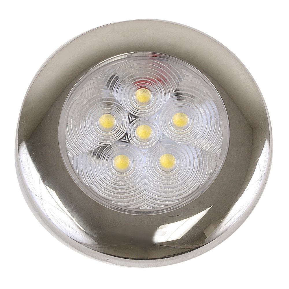 Scandvik B3 Downlight Surface Mount  Cool White  SS Trim  IP67  1224V 41320P