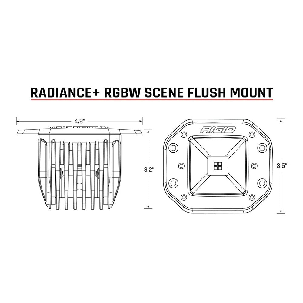 RIGID Industries Radiance Scene  RGBW  Flush Mount  Pair 682153
