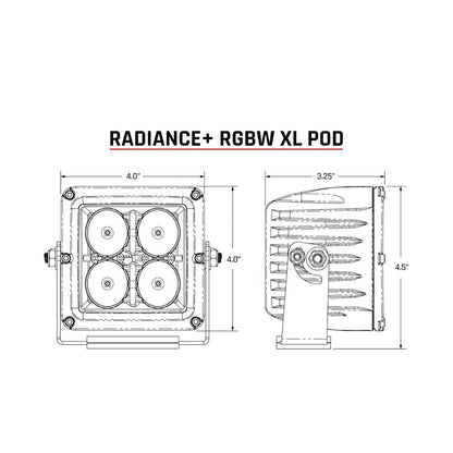 RIGID Industries XL Radiance  Light Pod  RGBW  Pair 322053