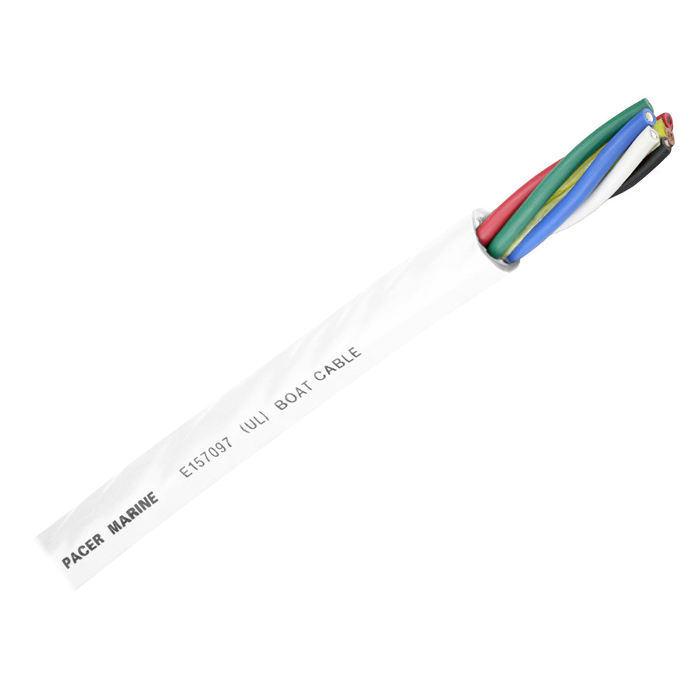 Pacer Round 6 Conductor Cable  By The Foot  166 AWG  Black Brown Red Green Blue  White WR166FT