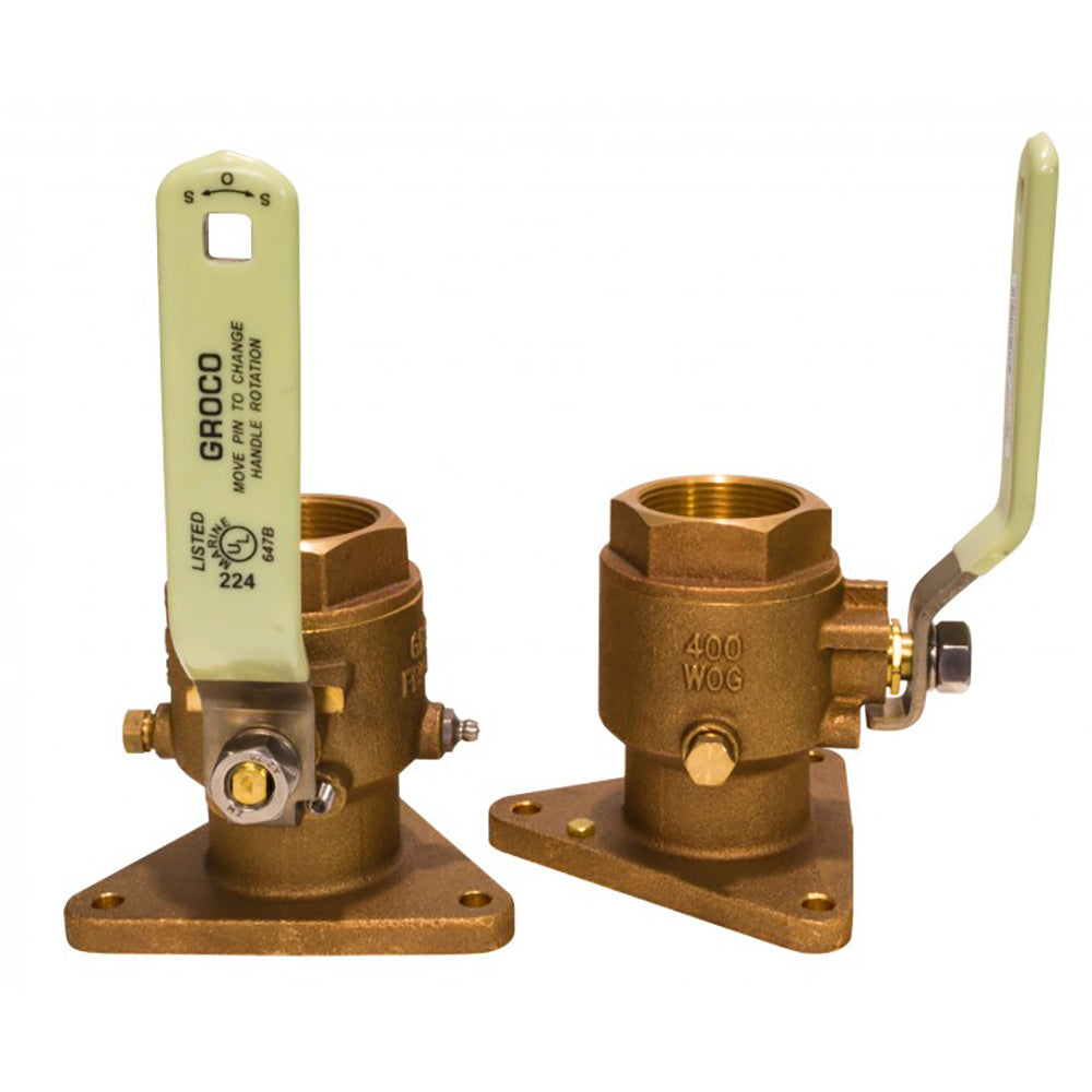 GROCO 212 Bronze TriFlanged Ball ValveSeacock FBV2500