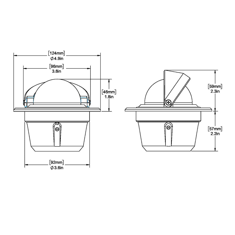 Ritchie F50 Explorer Compass  Flush Mount  Black F50