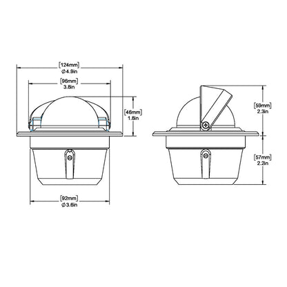 Ritchie F50W Explorer Compass  Flush Mount  White F50W