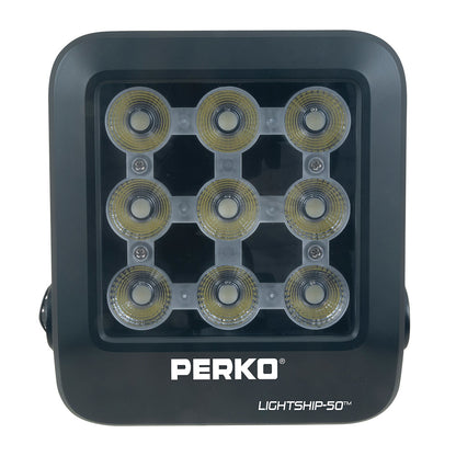 Perko Lightship 50 LED High Performance Spotlight  1224V  Black 1643050S0B