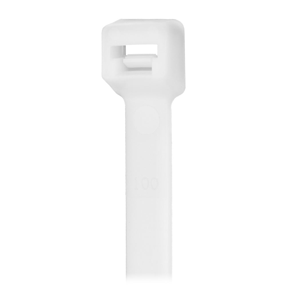 Pacer 8 Cable Tie  Natural Color  50lb Tensile Strength  2 Bundle Diameter  100 Piece Bag CT2S100