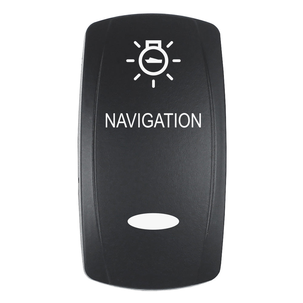 Pacer Actuator  NAVIGATION fV Series Contura Switches  Black  Laser Etched TopBottom Light EV2LENAV