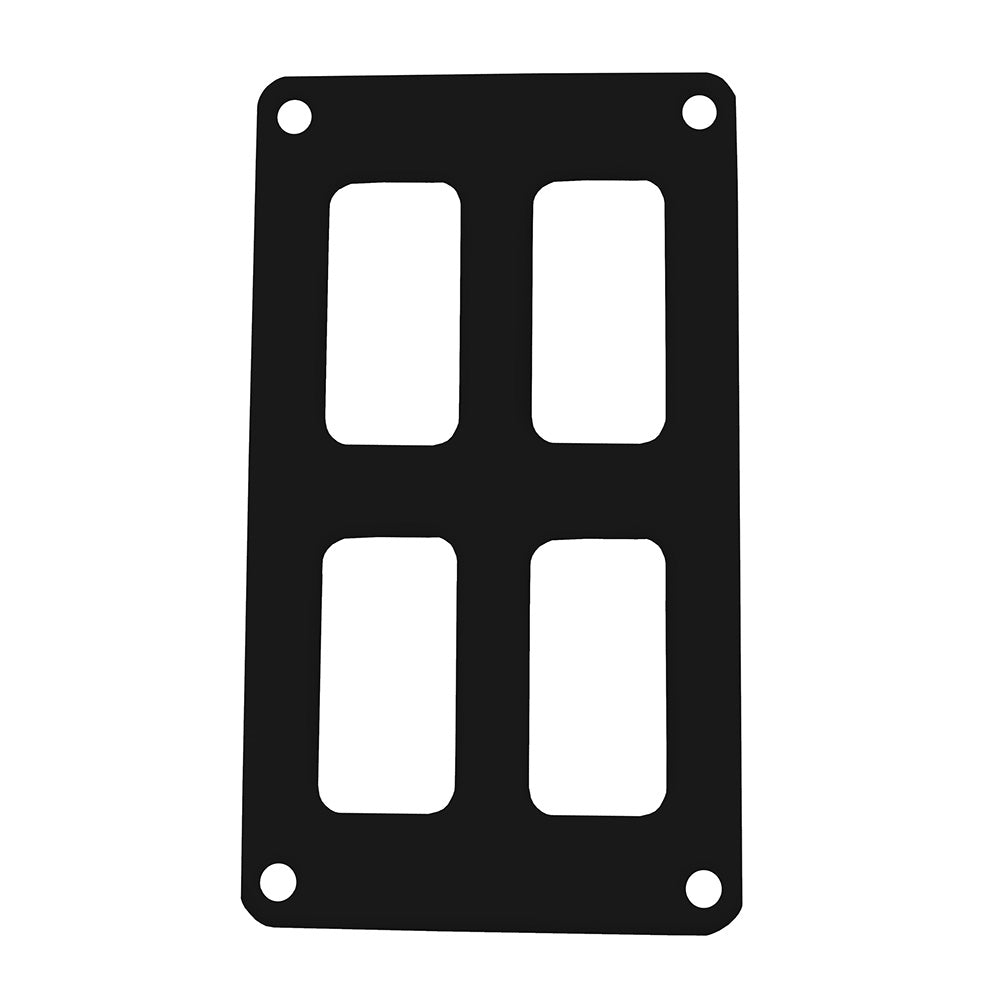 Pacer Switch Panel  2 Switch  2 Row  3 x 475  Black Powder Coated Aluminum PSC22BK