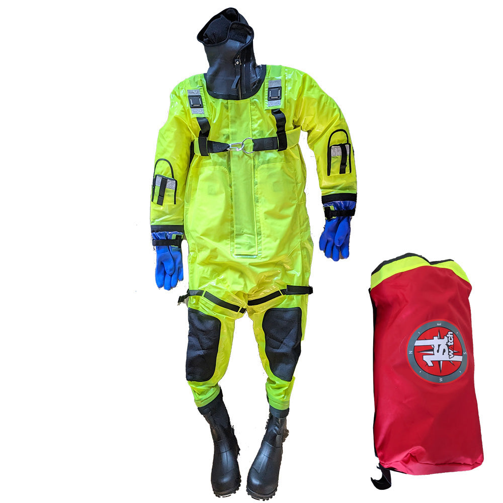 First Watch RS1008 Ice Rescue Suit HiVis Yellow  Jumbo Built to Fit Over 6 RS1008HV