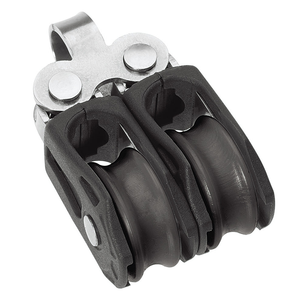 Barton Marine Size 0 20mm Plain Bearing Pulley Block Double Fixed Eye N00210
