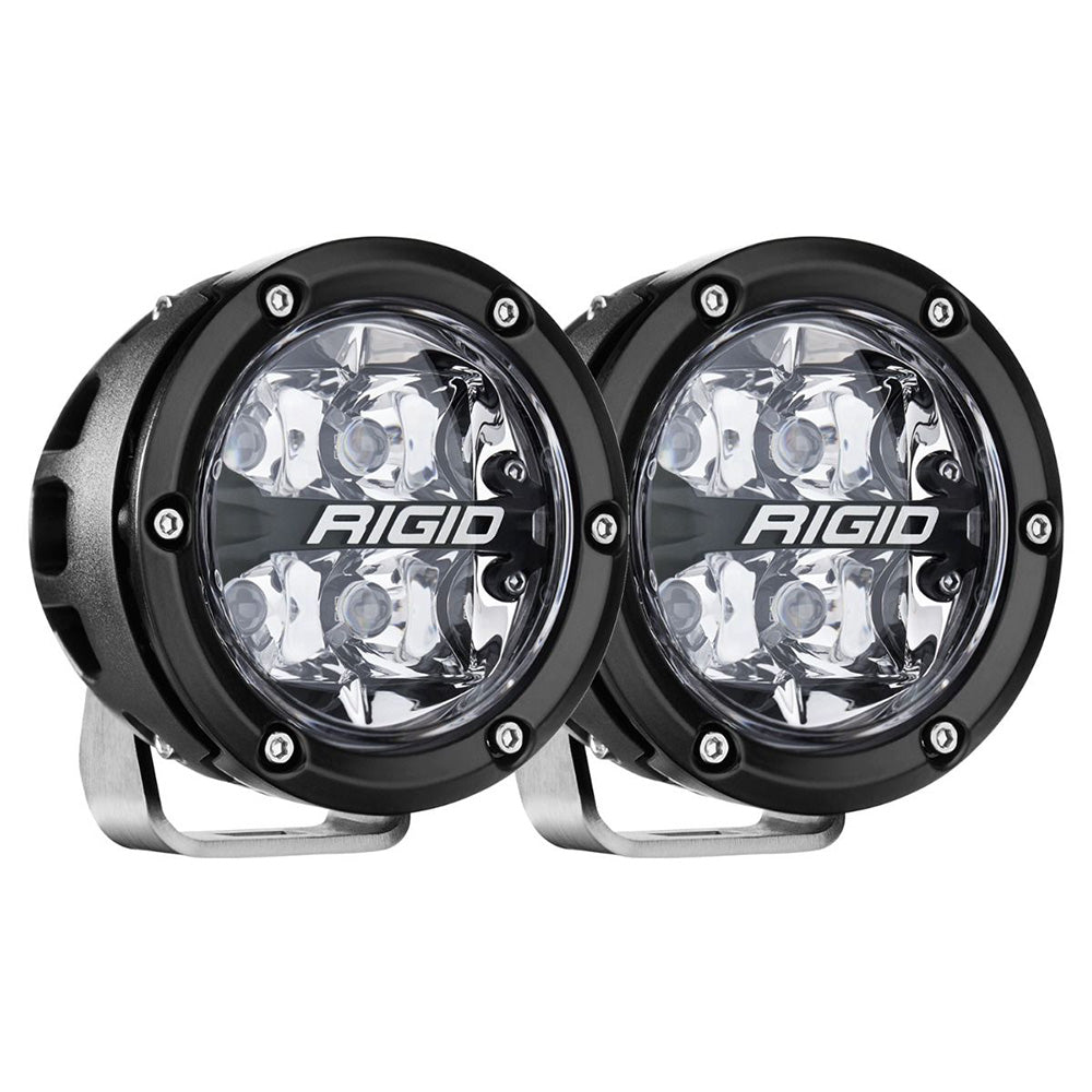 RIGID Industries 360Series RGBW 4 Offroad Spot Beam wRGBW Backlight Pods  Set of 2 36402