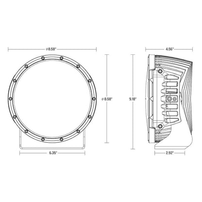 RIGID Industries 360Series RGBW 9 Offroad Lamp Spot Beam wRGBW Backlight Pods  Single 36422