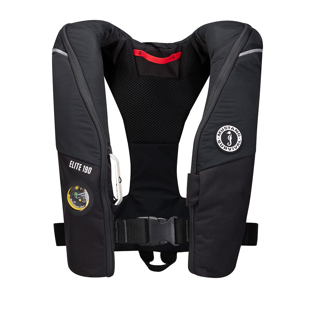 Mustang Elite 190 Offshore Inflatable PFD  Black MD3170130