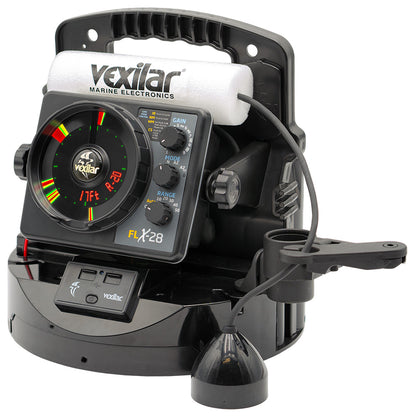 Vexilar FLX28 Pro Pack Elite Fishing System wPro View IceDucer  Vexilar Lithium Battery PPEL28PV
