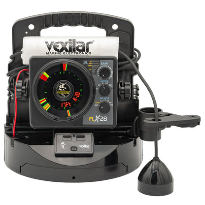 Vexilar FLX28 Pro Pack Elite Fishing System wPro View IceDucer  Vexilar Lithium Battery PPEL28PV