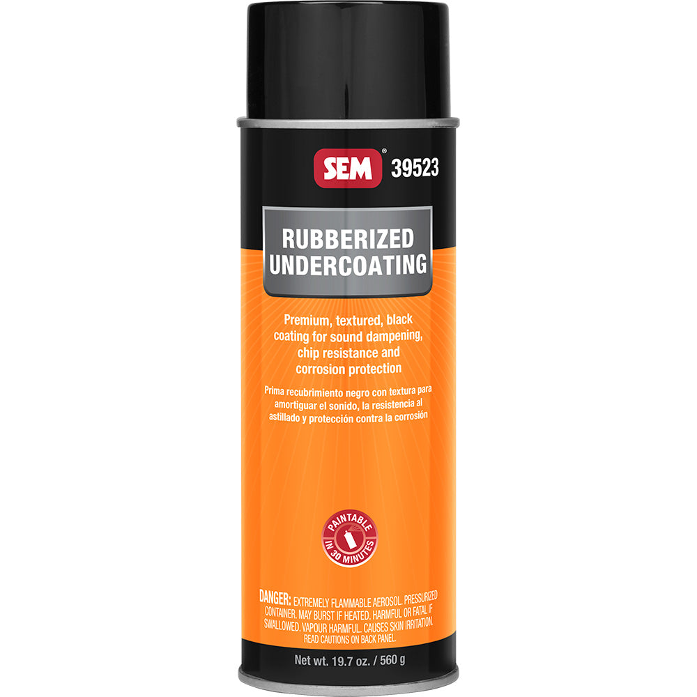 SEM Rubberized Undercoating  24oz Aerosol Can  Black 39523
