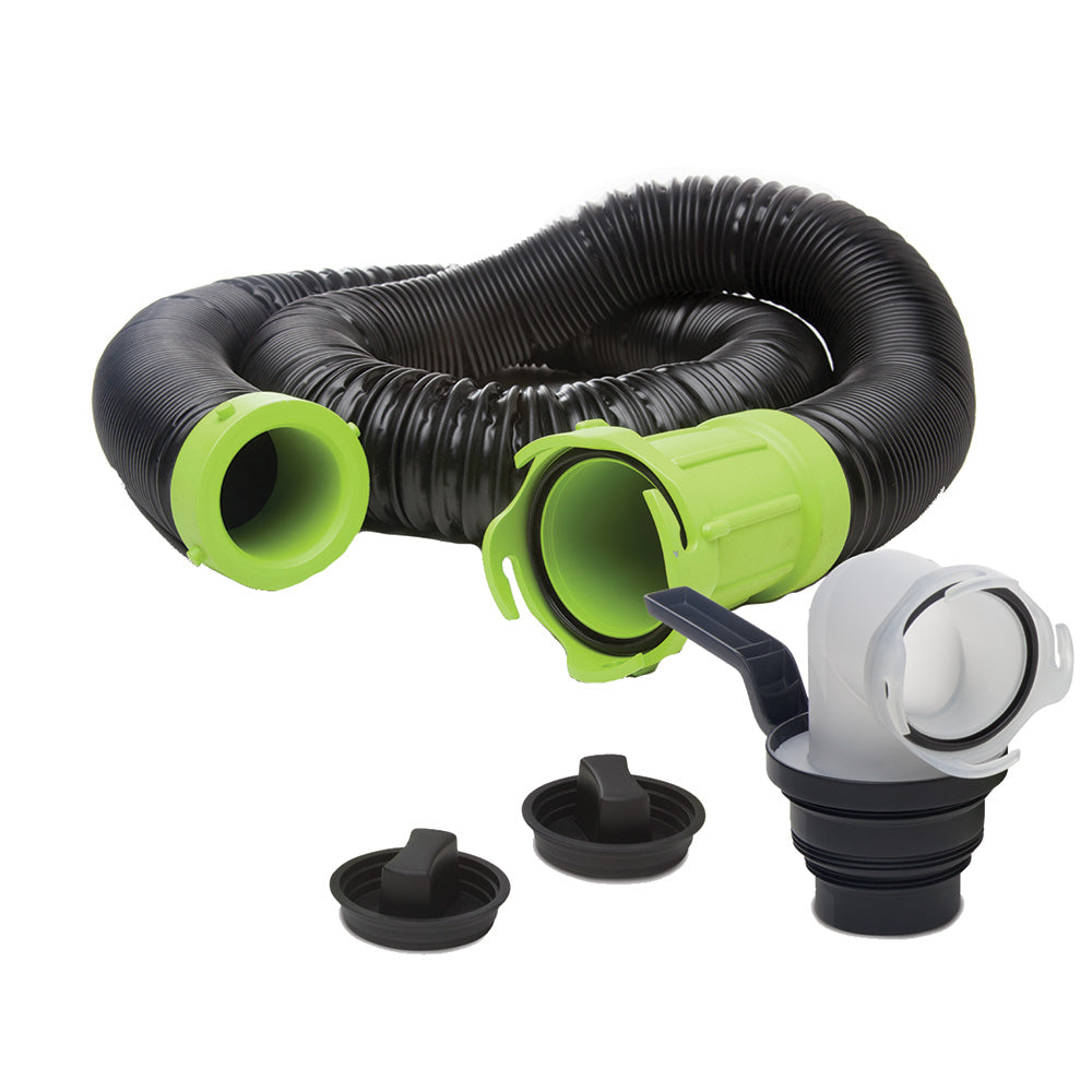 Thetford Titan Premium 15 Sewer Hose Kit wUniversal Bayonet Connection  5in1 Sewer Adapter wHandle 17853