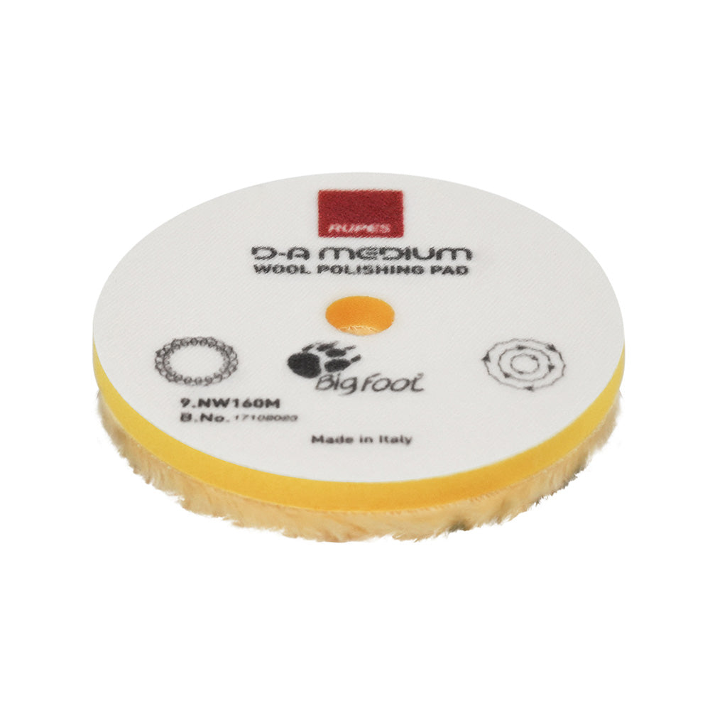 RUPES DA Medium Wool Polishing Pad 160mm  Yellow 9NW160M