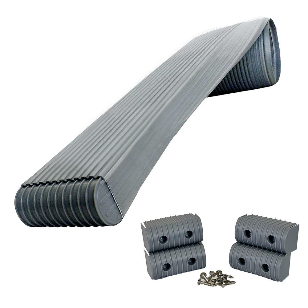 Caliber BunkWrap Kit  Grey 16 x 2 x 4 Roll  4 Caps  HRDW Roll  4 Endcaps  Stainless Steel Hardware 23050