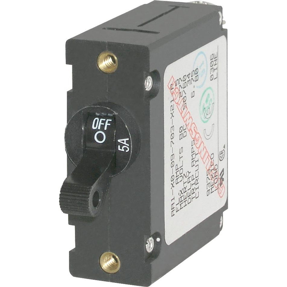 Blue Sea 7200 AC  DC Single Pole Magnetic World Circuit Breaker    5 Amp 7200
