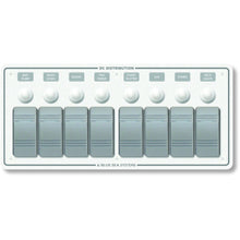 Blue Sea 8271 Water Resistant Panel  8 Position  White  Horizontal Mount 8271