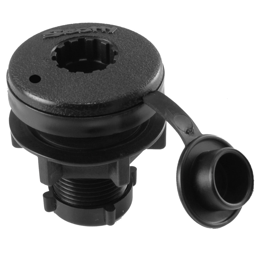 Scotty Compact Threaded Round Deck Mount 444BK