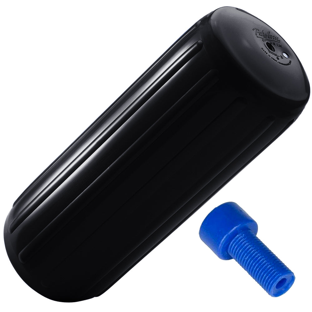 Polyform HTM1 Fender 63 x 155  Black wAdapter HTM1 BLACK WAIR ADAPTER