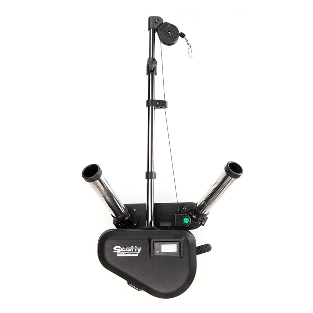 Scotty 2116 HP Depthpower Electric Downrigger 60 SS Telescoping Boom wSwivel Base  Dual Rod Holder 2116