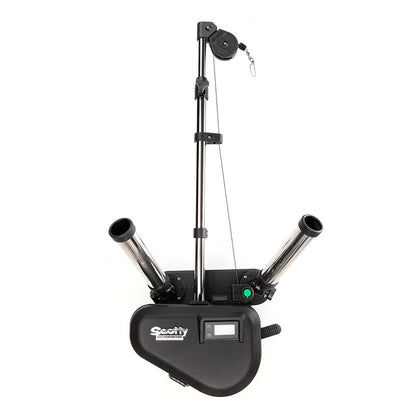 Scotty 2116 HP Depthpower Electric Downrigger 60 SS Telescoping Boom wSwivel Base  Dual Rod Holder 2116