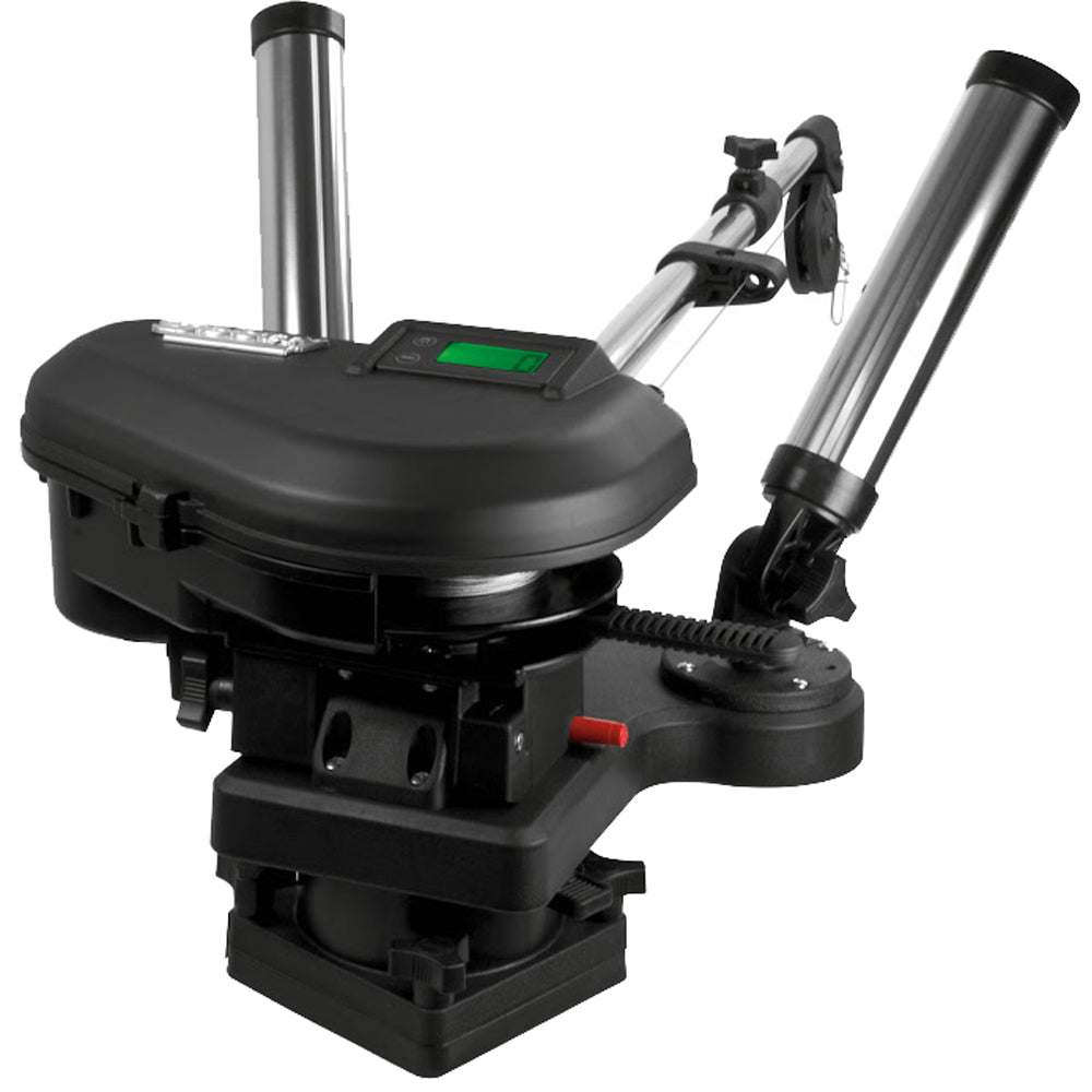 Scotty 2116 HP Depthpower Electric Downrigger 60 SS Telescoping Boom wSwivel Base  Dual Rod Holder 2116