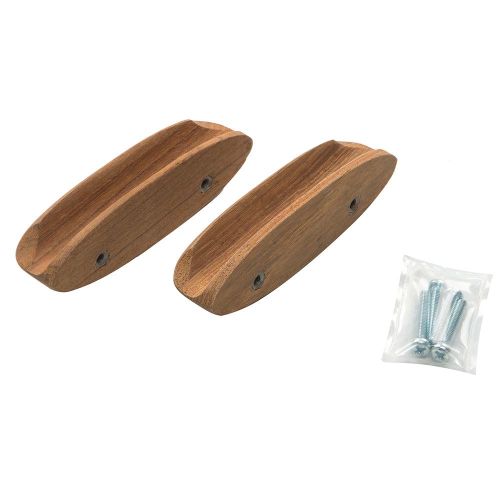 Whitecap Teak Oval Drawer Pull  4L  2 Pack 60147A