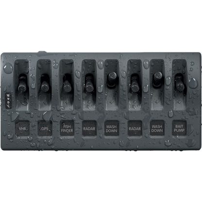 Blue Sea 4309 WeatherDeck 12V DC Waterproof Switch Panel  8 Position 4309