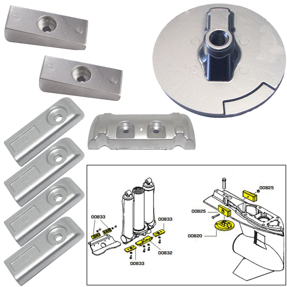 Tecnoseal Anode Kit wHardware  Mercury Verado 6  Magnesium 20816MG