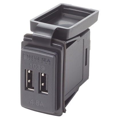 Blue Sea Dual USB Charger  24V Contura Mount 1039