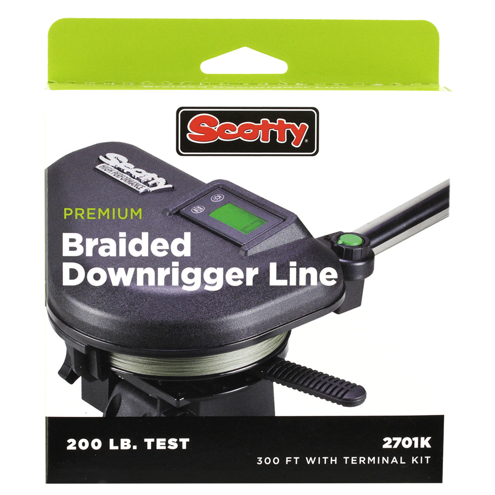 Scotty Premium Power Braid Downrigger Line  300ft of 200lb Test 2701K