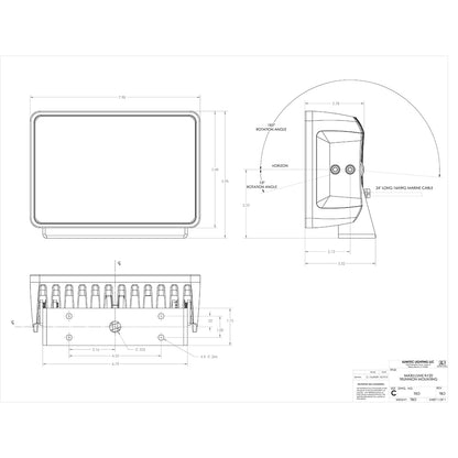 Lumitec Maxillume h120  Trunnion Mount Flood Light  White Housing  White Dimming 101346