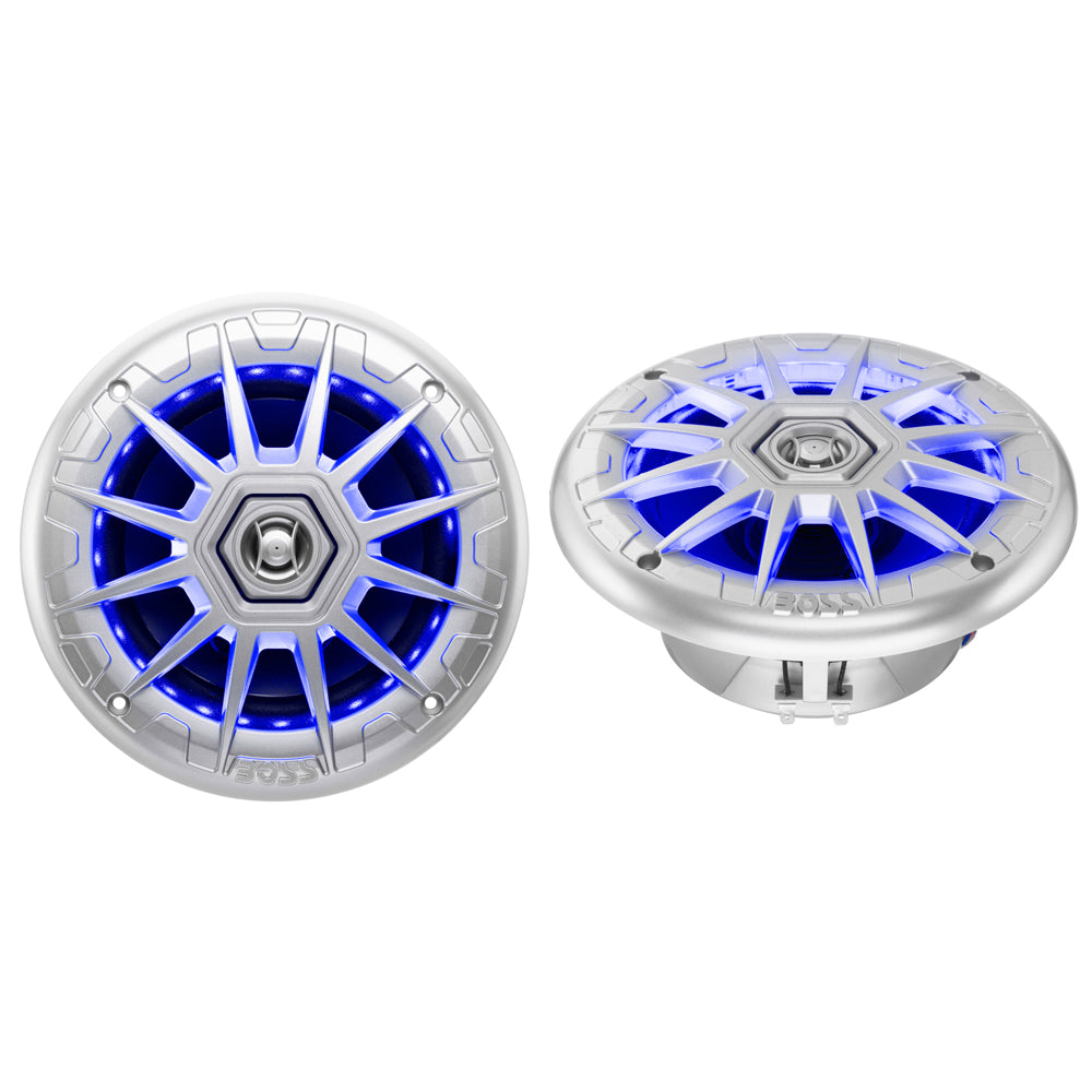 Boss Audio 65 MRGB65S Speakers wRGB Lighting  Silver  200W MRGB65S