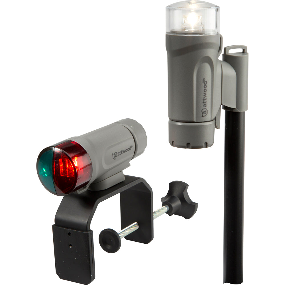 Attwood ClampOn Portable LED Light Kit  Marine Gray 141907