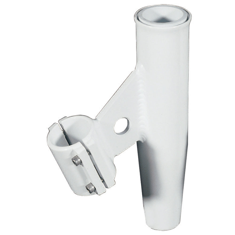 Lees ClampOn Rod Holder  White Aluminum  Vertical Mount  Fits 1900 OD Pipe RA5004WH