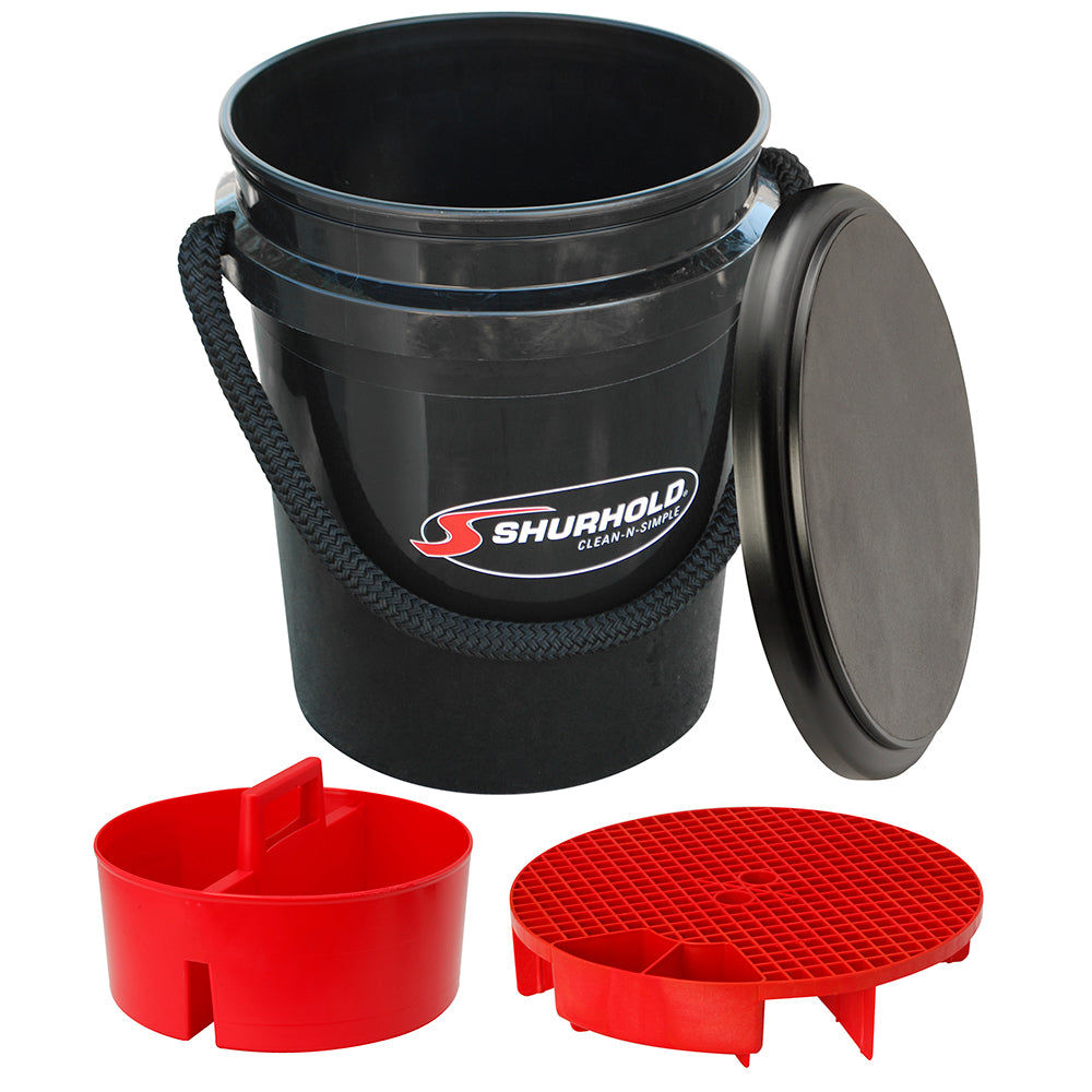 Shurhold One Bucket Kit  5 Gallon  Black 2462