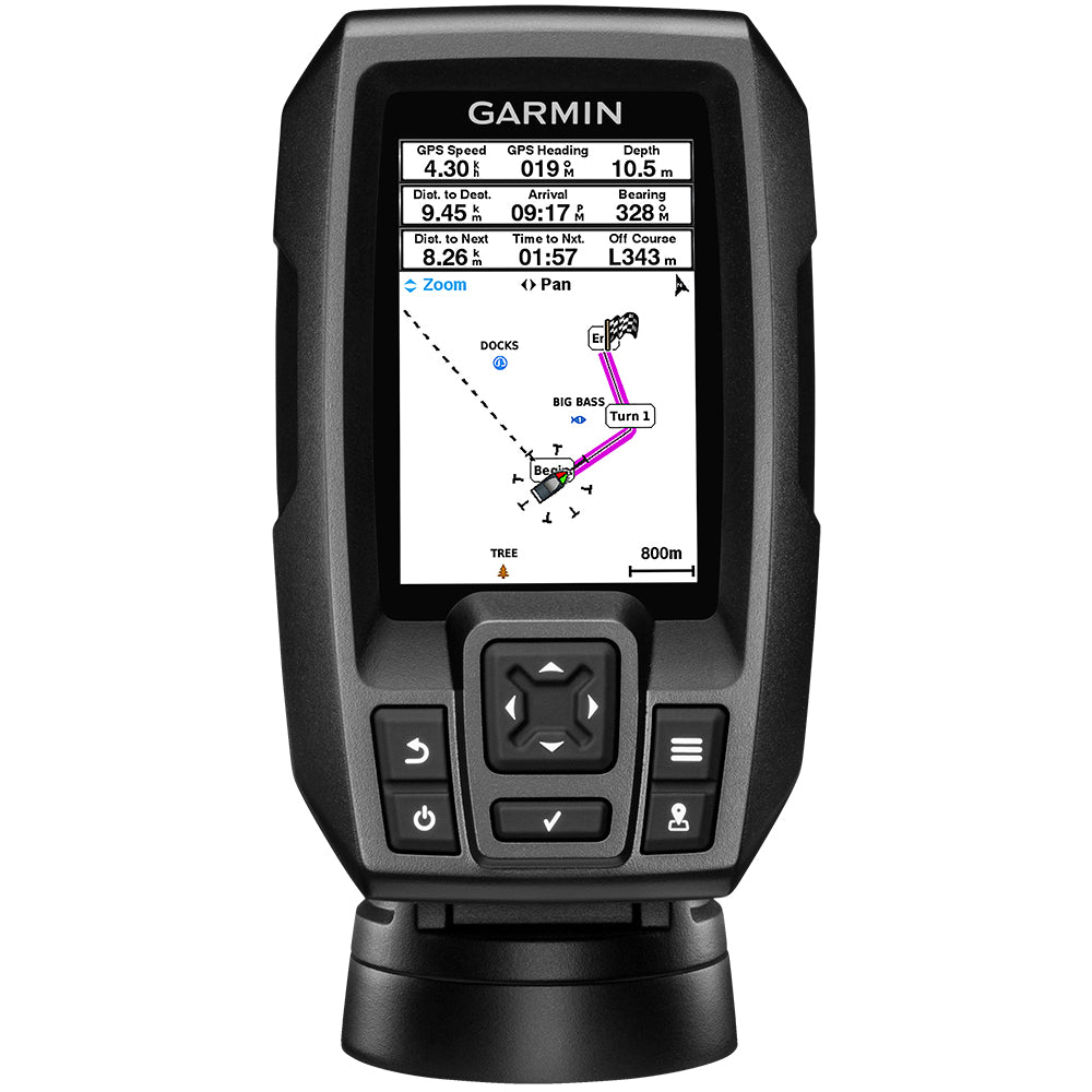Garmin STRIKER 4 Fishfinder Worldwide Version w77200kHz  4Pin Transducer wTransom  Trolling Motor Mounts 0100155001
