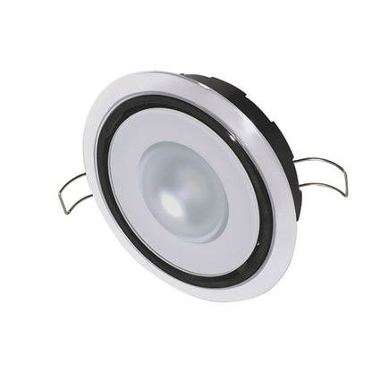 Lumitec Mirage Positionable Down Light  Spectrum RGBW Dimming  White Bezel 115127