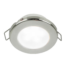 Hella Marine EuroLED 75 3 Round Spring Mount Down Light  White LED  Stainless Steel Rim  12V 958110521