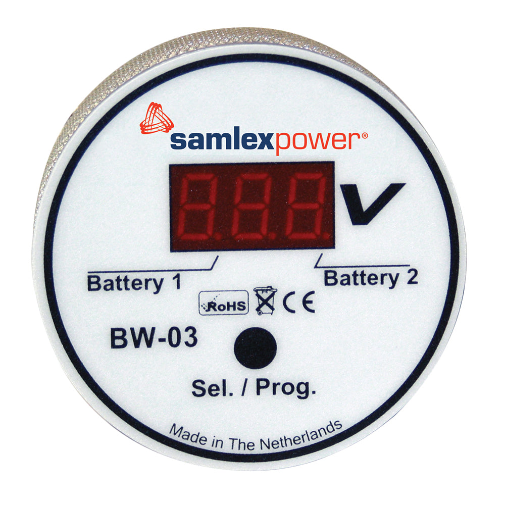 Samlex Dual Battery Monitor  12V or 24V  Auto Detection BW03