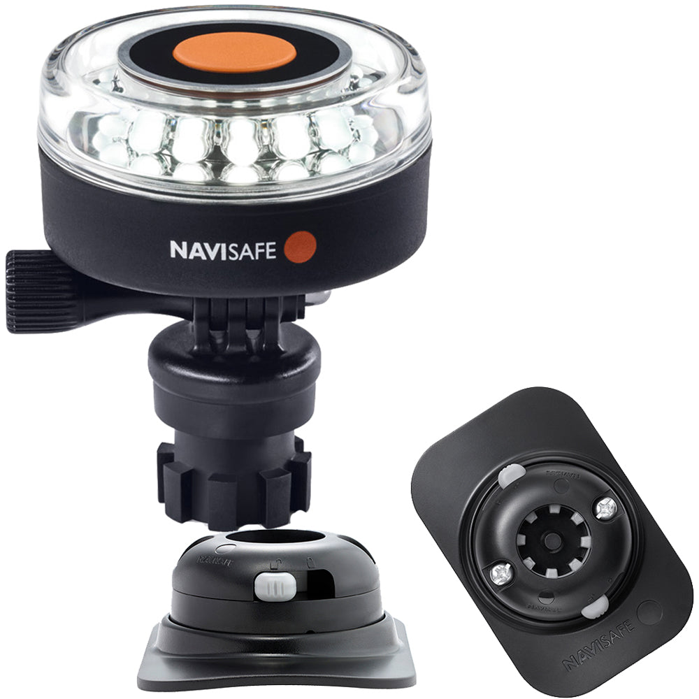 Navisafe Navilight 360 2NM White wNavimount Base  RIB Mount  Black 040KIT2