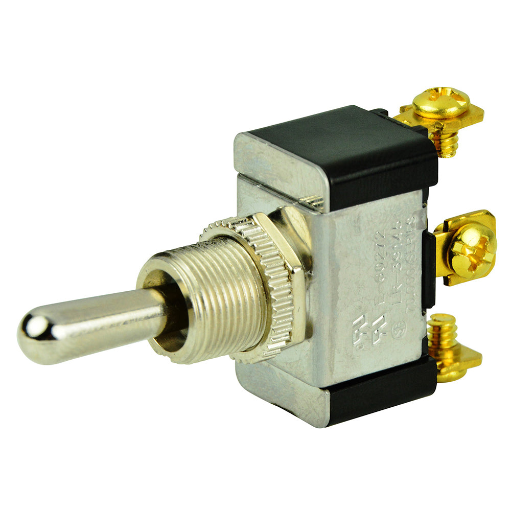 BEP SPDT Chrome Plated Toggle Switch  ONOFFON 1002004