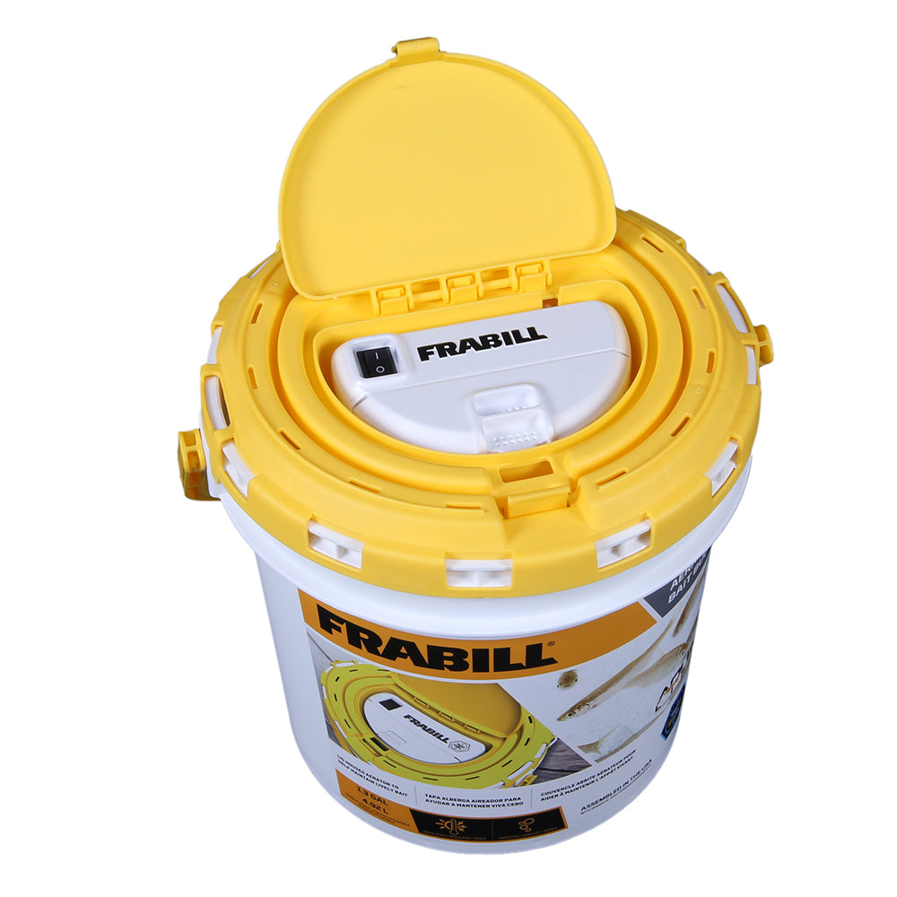 Frabill Dual Fish Bait Bucket wAerator BuiltIn PMC4825