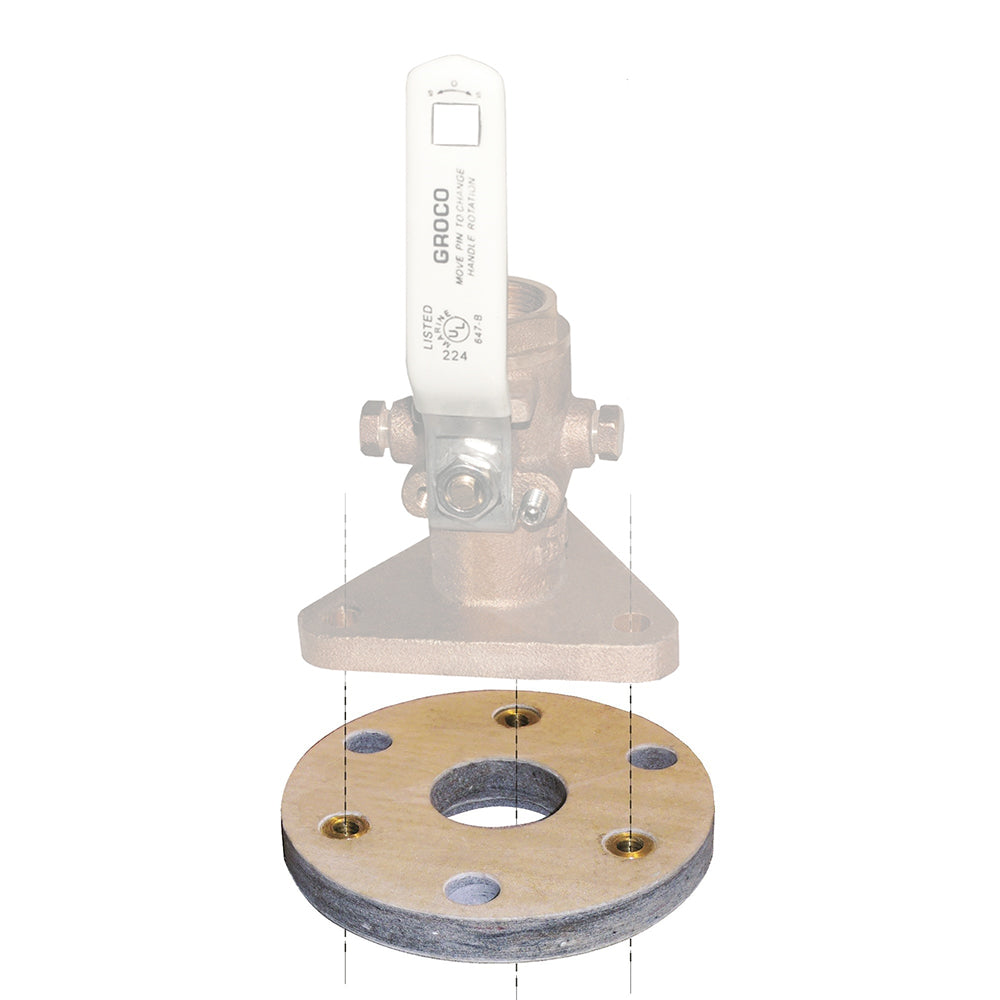 GROCO Backing Block f34  1 Seacocks BB1