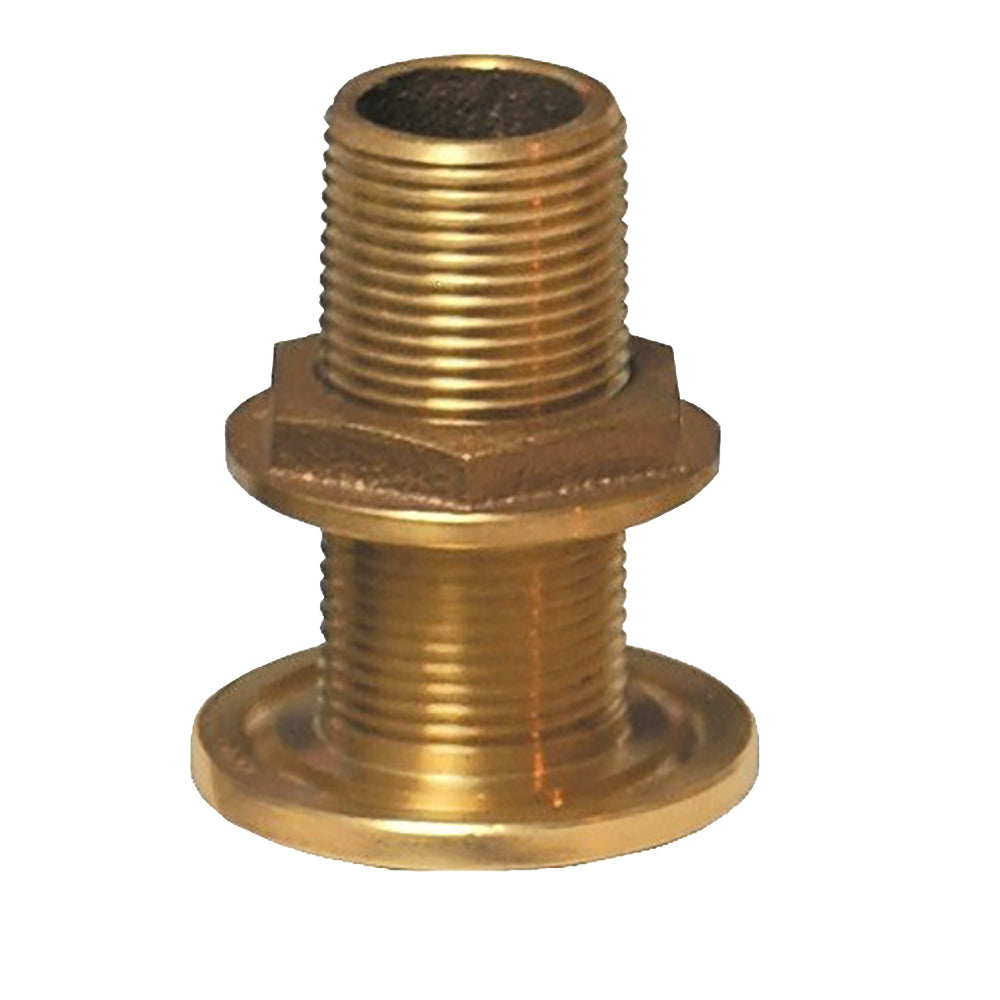GROCO 1 NPS NPT Combo Bronze ThruHull Fitting wNut TH1000W