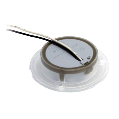 Hella Marine Blue LED Round Courtesy Lamp  White Bezel  24V 980503241