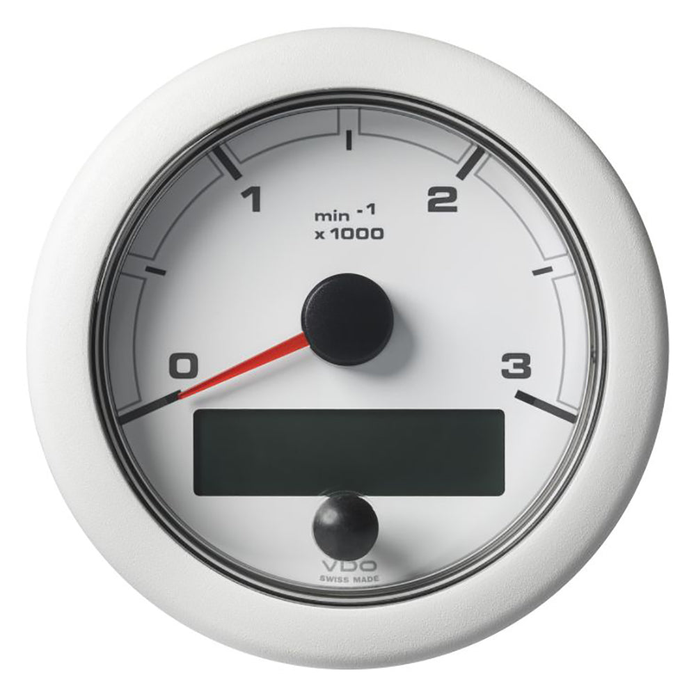 Veratron 338 85MM OceanLink NMEA 2000 Tachometer  3000 RPM  White Dial  Bezel A2C1065670001